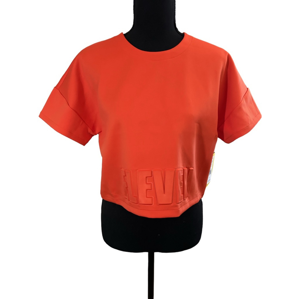 Women's Orange Athletic Workout Top, Size M